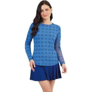 IBKUL Crew Neck UPF 50 Cooling Pricilla Print Top Sz S Athleisure